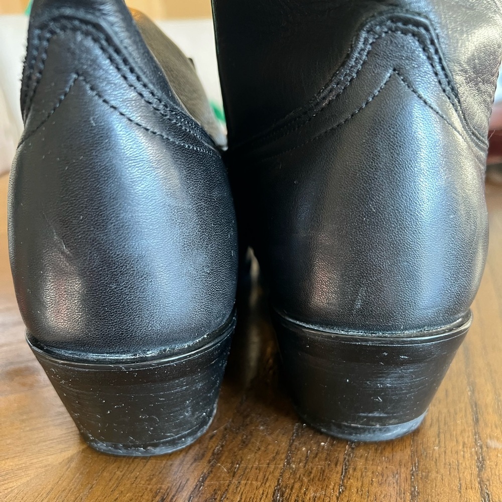 DINGO MENS WESTERN BLACK DEERTAN LEATHER COWBOY BOOTS SIZE 9.5 - Picture 5 of 7